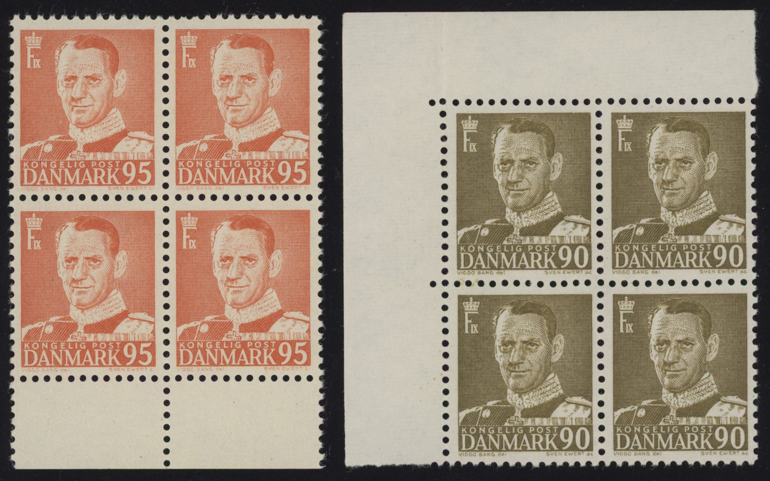 DANIMARCA - <p>
	<strong>1948 - Ordinaria</strong>, n&deg; 315/31C, 26 v., ottima, in spl quartina bdf o adf, freschissima.</p>
