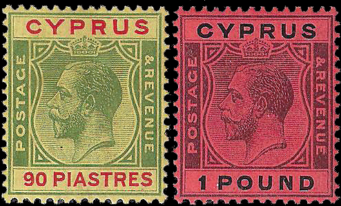 CIPRO COLONIA INGLESE - <p><strong>1924 - Ordinaria</strong>, n° 84/103 + 105, ottima, freschissima, alcuni integri tra cui gli ultimi 2.</p>