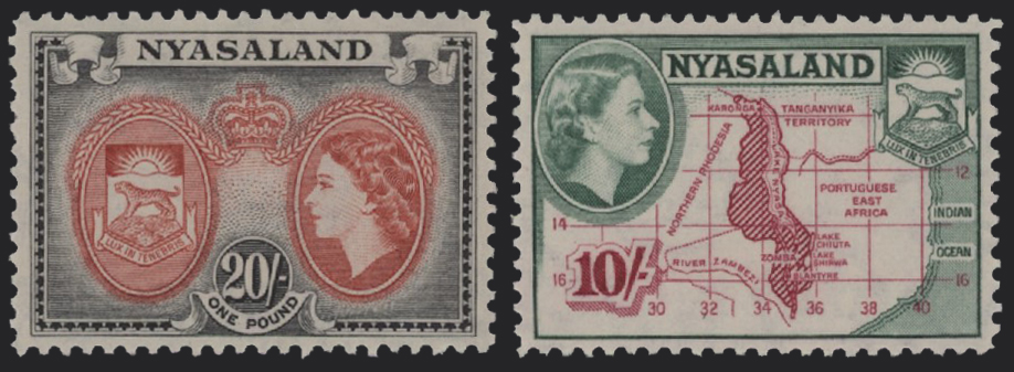 NYASALAND PROT. - <p><strong>1953 - Regina Elisabetta</strong>, n° 173/187, ottima, nuova con gomma integra.</p>