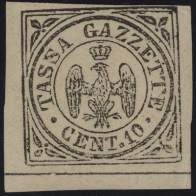 Ducato di Modena - <p><strong>1853 - Aquilotto</strong>, SxG n° 5, ottimo, gomma integra. Ferrario.</p>