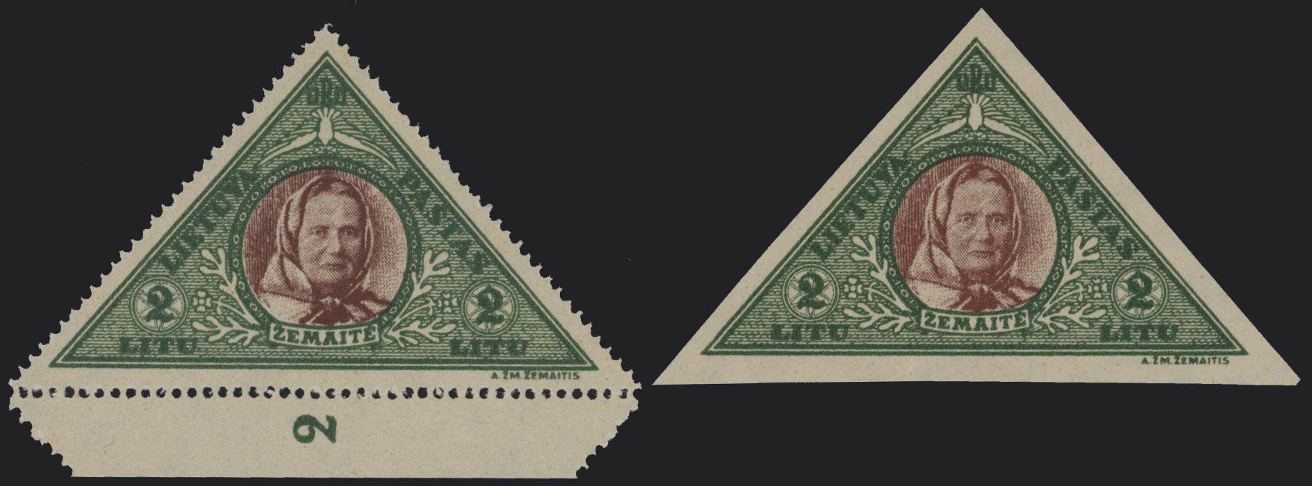 LITUANIA - <p><strong>1934 - Triangolari</strong>, PA n° 76/80, 21 serie dentellate + 5 non dentellate, bellissime!</p>