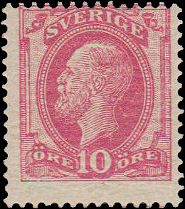 SVEZIA - <p><strong>1885 - Oscar II 10 o.</strong>, n° 28, ottimo, usuale non buona centratura, Certificato Caffaz.</p>