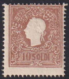 Lombardo Veneto - <p><strong>1859 - 10 soldi bruno</strong>, n° 31, II tipo, ottimo, con gomma integra e di eccellente freschezza, rarità in questo stato di conservazione. Firmato Bolaffi e certificato Ferrario.</p>