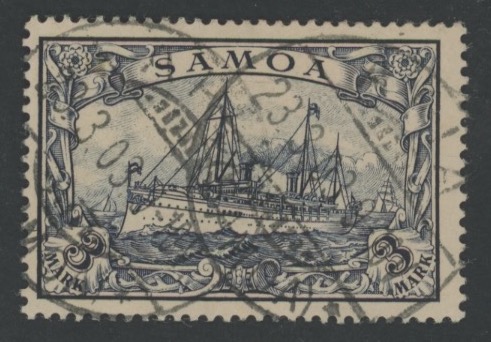 GERMANIA COLONIE SAMOA - <p>
	<strong>1900 - Veliero 3 Marchi</strong>, n&deg; 18, ottimo.</p>
<p>
	<strong>1900 - 3 Mark Matrose</strong>, Nr. 18, sehr gut.</p>
