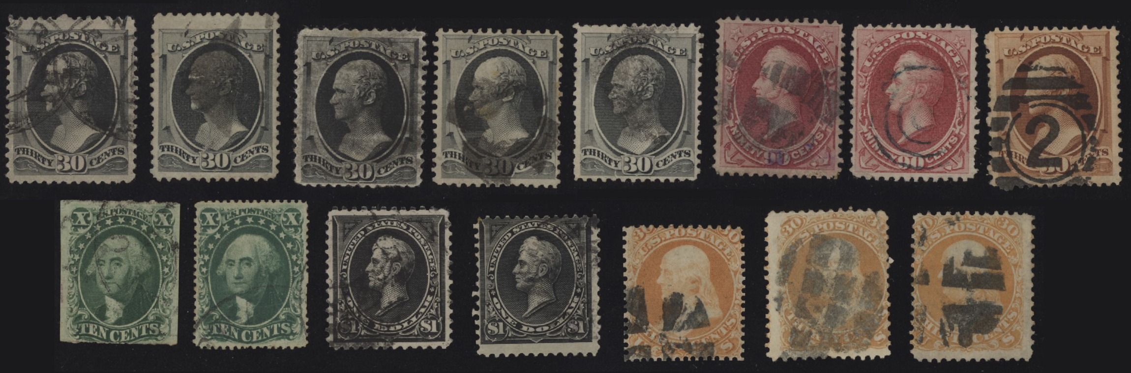 STATI UNITI - <p><strong>1851 - U.S.A. straordinario insieme del I° periodo</strong> composto prevalentemente da francobolli usati e di qualità mista. Notati numerosi oggetti di pregio.</p>