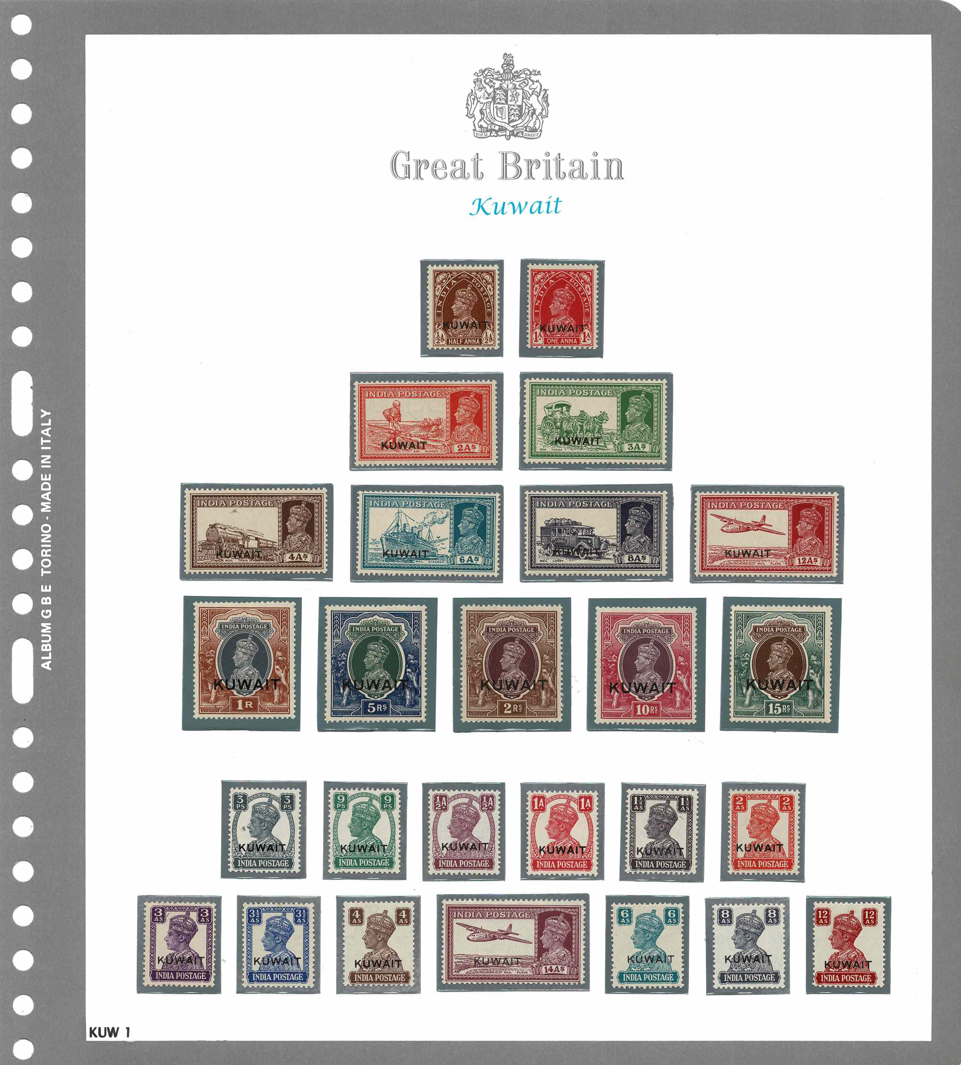 KUWAIT - <p><strong>1939/52 - Kuwait - Giorgio VI</strong>, SG n° 36/51+52/63+64/73a+74/92, 4 ottime serie ben centrate, nuove con gomma integra.</p>
