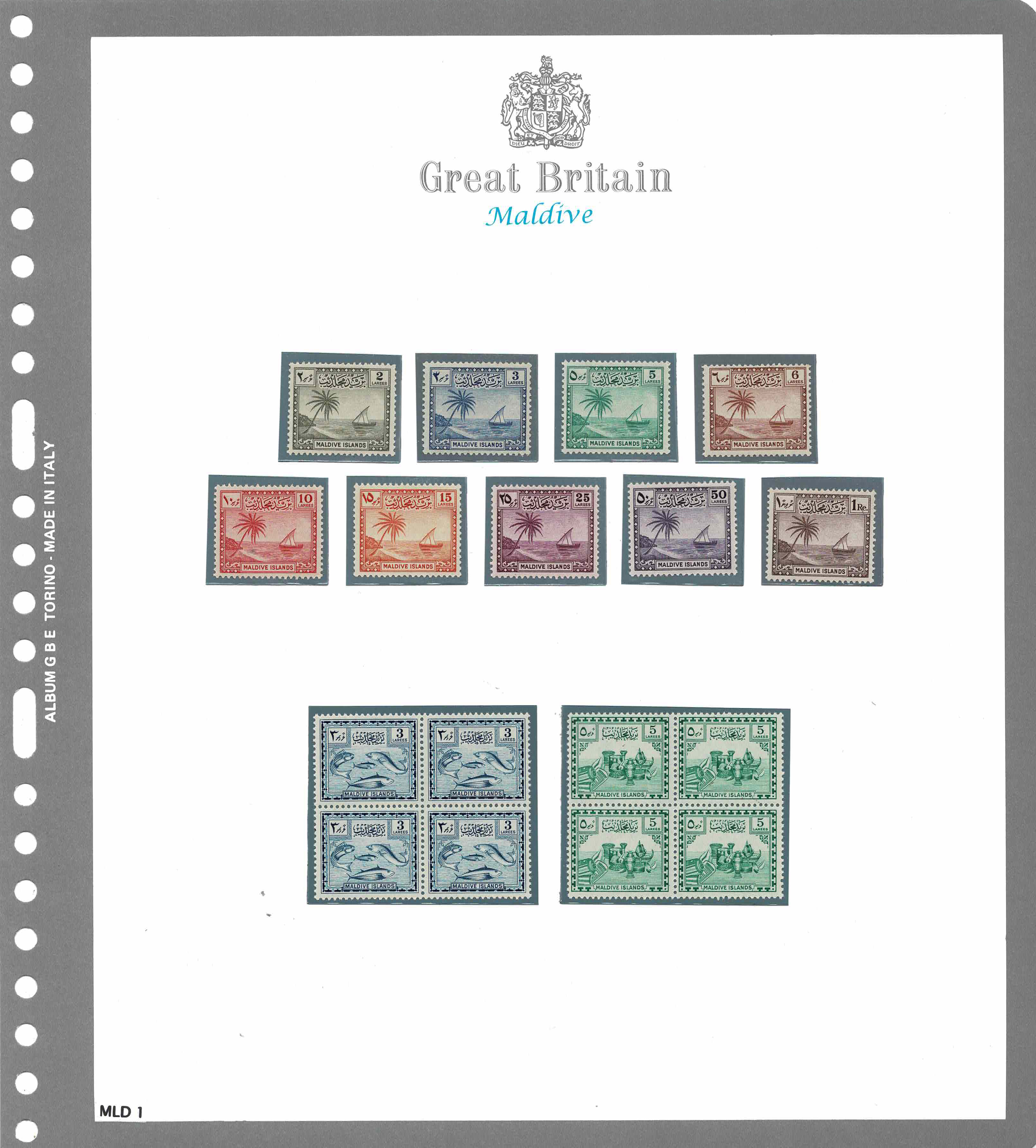 MALDIVE - <p><strong>1950- Maldive - Giorgio VI</strong>, SG n° 21/29 + 30/31, due serie complete, la n° 30/31 in quartine, tutti esemplari MNH, ottimi.</p>
