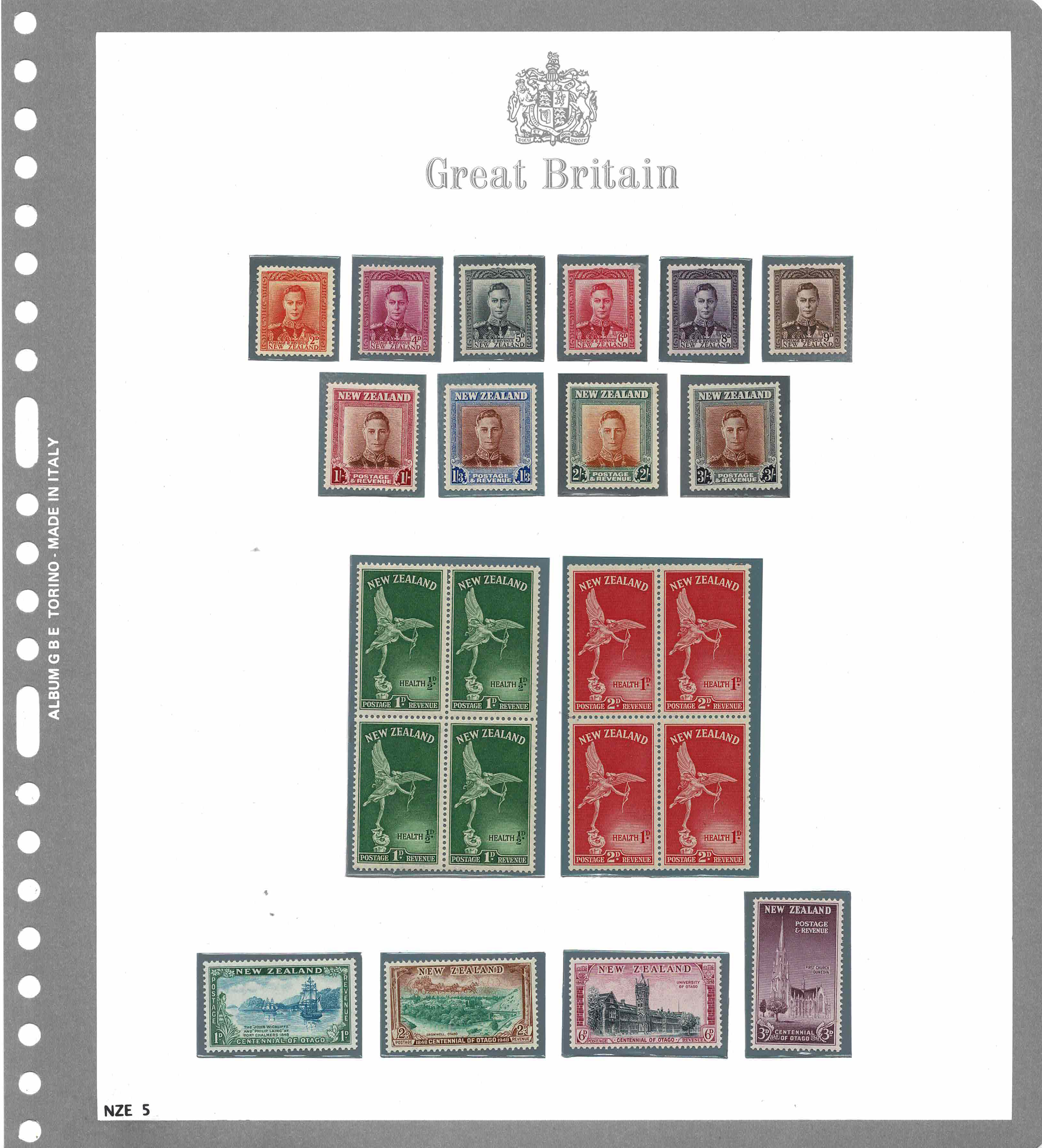 NEW ZEALAND - <p><strong>1947 - Nuova Zelanda - Giorgio VI</strong>, SG n° 680/713 + L42/L49, numerose serie complete, la 690/91 e la 703/7 sono in quartina, tutti i francobolli sono nuovi con gomma integra, ottimi.</p>