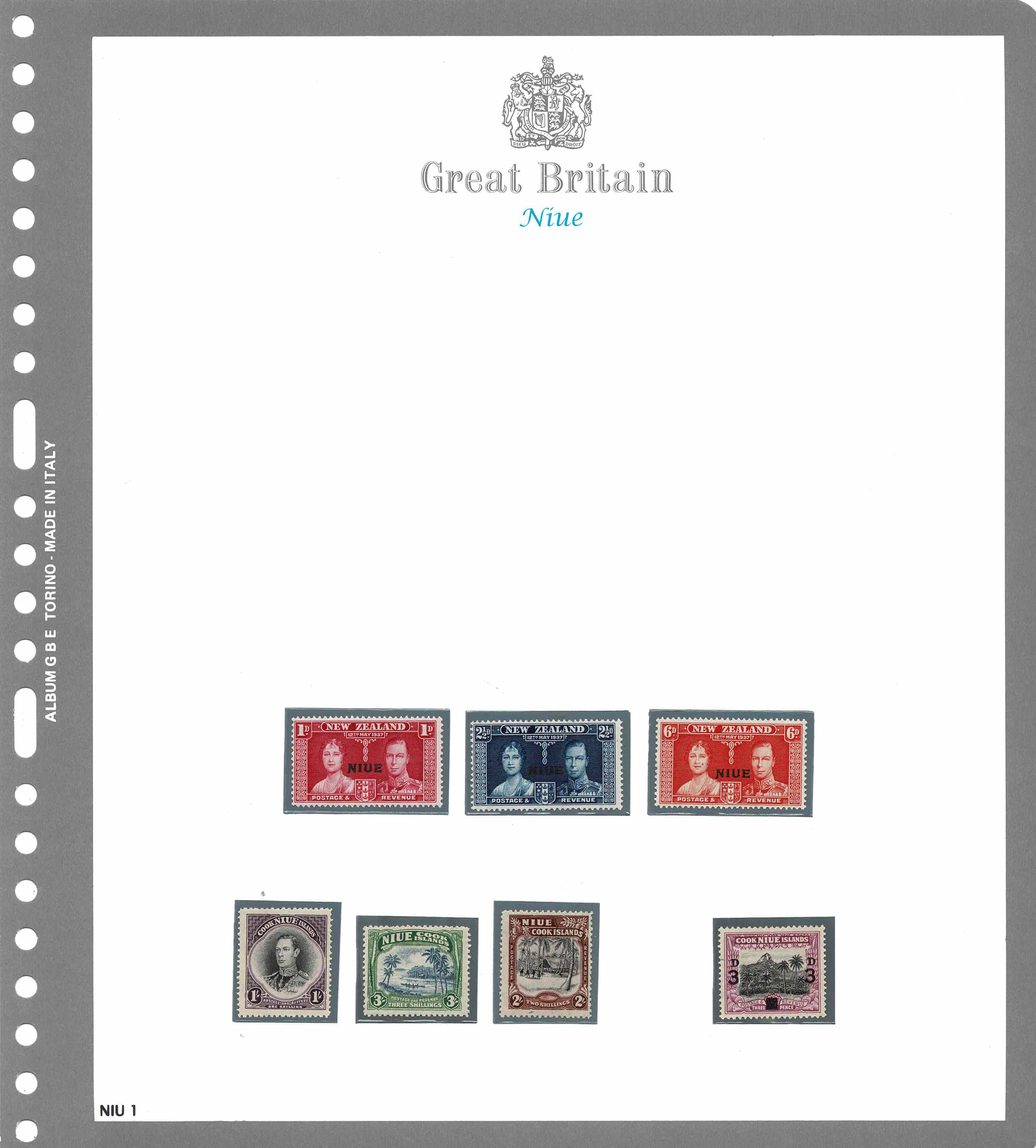 NIUE - <p><strong>1937 - Niue - Giorgio VI</strong>, SG n° 72/78, tre serie complete MNH, ottime.</p>
