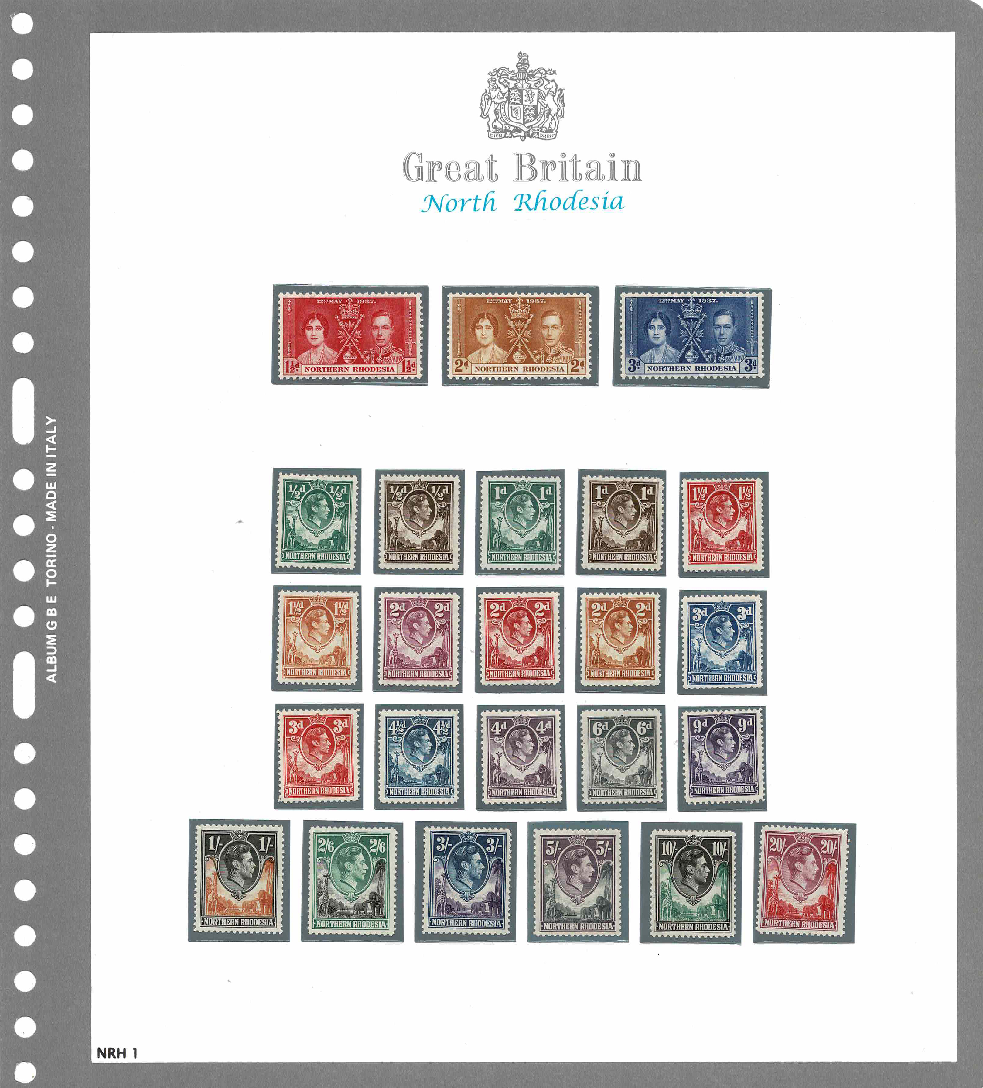 RHODESIA NORD - <p><strong>1938/49 - Nord Rhodesia - Giorgio VI</strong>, SG n° 22/53 + 46a (dentellatura 13½), serie complete nuove con gomma integra, ottimi esemplari.</p>