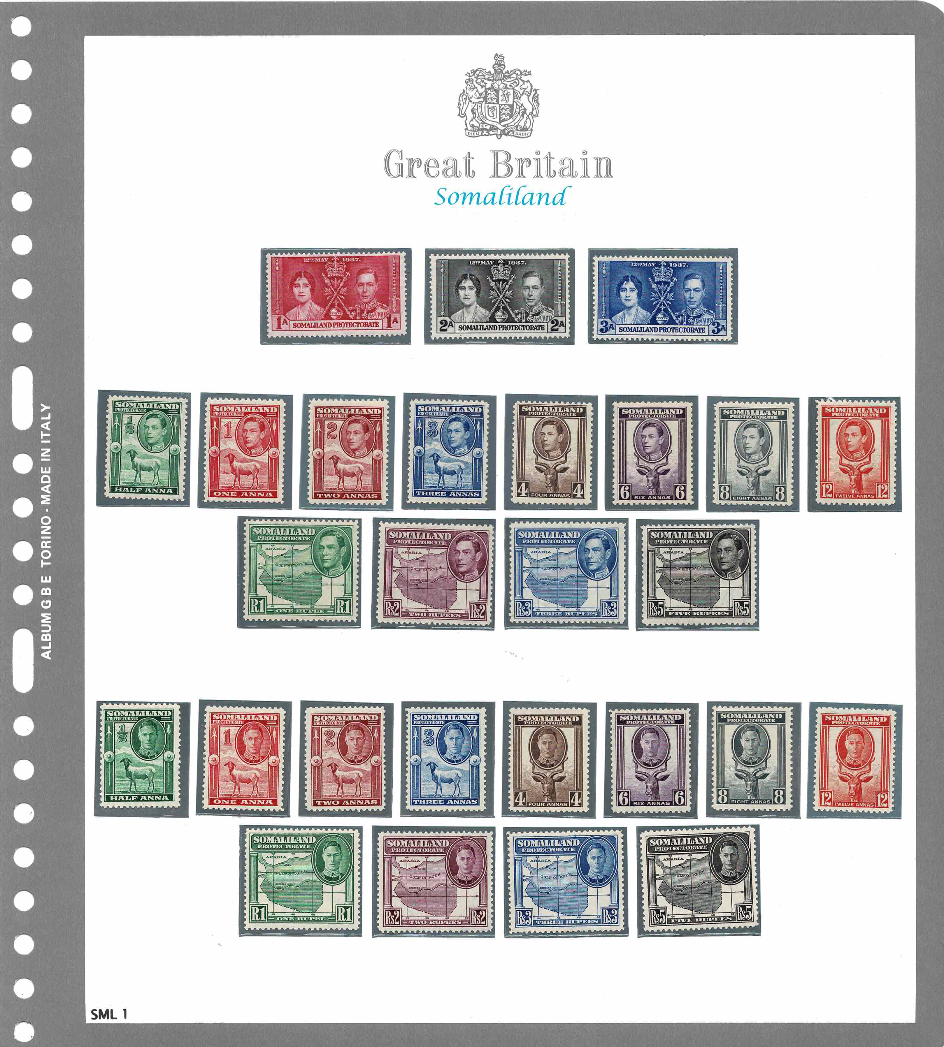 SOMALILAND - <p><strong>1937/51 - Somaliland - Giorgio VI</strong>, SG n° 90/135, serie complete, tutti esemplari nuovi con gomma integra, ottimi.</p>