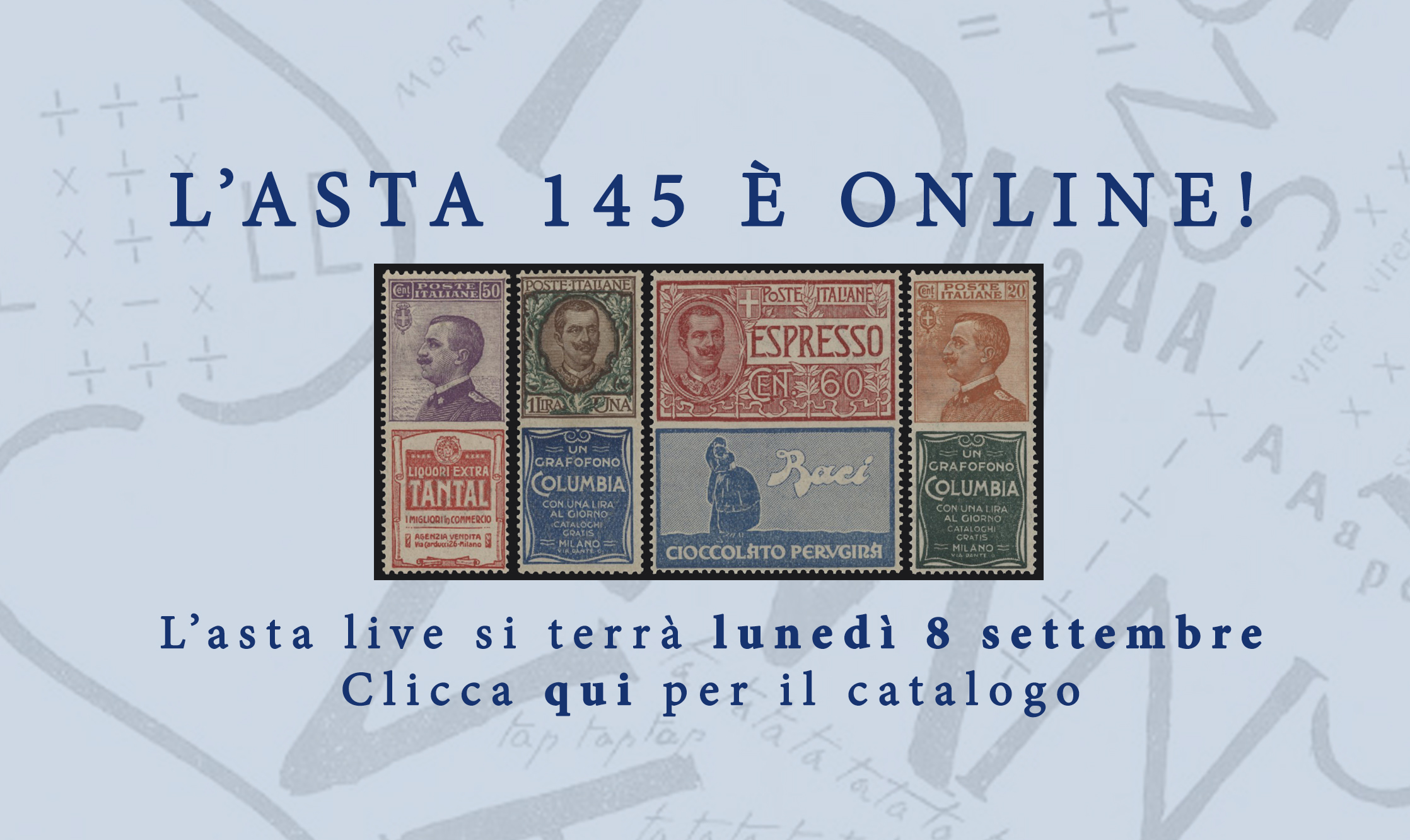 Lunedì 8 settembre, in occasione dell'asta n. 145, il negozio rimarrà chiuso al pubblico